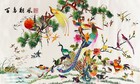 Vintage Chinese Silk Tapestry Embroidery Embroidered Asian Wall Art Tablecloth