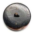 Medium Antique Smoky Iridescent Pearl Button With Art Nouveau Woman