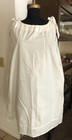 Vintage White Cotton House Shift Dress  Clean  Crisp  Made In Thailand  L Pocket