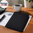 Zipper Portfolio Binder Padfolio 3 Ring Binder 1 Inch Professional Faux Leather