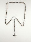 Silver And Gold Stainless Steel 19  Rosary W  Crucifix And The Virgin Mary New