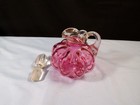 Htf Fenton Cranberry Glass Cruet Made From The Perfume Bottle Mold