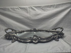 Antique  Vintage Footed Mirrored Plateau Vanity Silver Plated Display Tray Ooak