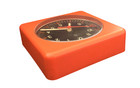 Vintage Wall Clock Philips Hr5474 Orange 1970s Space Age Mid Century Quartz