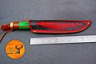 Custom Hand Made Pure Cow Leather Sheath For Fixed Blade Knife - 1793