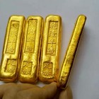 1pcs Antique Qing Dynasty Ten Emperors Gold Bars Gold Ingots Gold Bars
