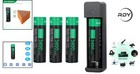 4 Pack 3400mah 18650 Rechargeable Batteries With Usb Charger And Led Indicator