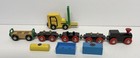 Brio Lot Of Vintage Wooden Railway Cars   Engine