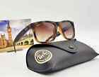 Ray-ban Justin Rb4165 Polarized Sunglasses 54mm Matte Tort Rubber Gray Brown