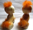 2 Vintage 1950s Dog Figurines With Orange Fur Mid Century Modern japan 5 