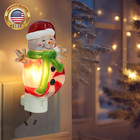 Christmas Night Lights Plug Into Wall Christmas Santa-hatted Snowman Holiday Nig
