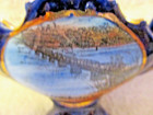 Vintage Souvenir China Cobalt Vase dish-apollo Bridge  Apollo Pa - Free Postage 