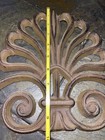Vtg 20   x 9 5    French Cast Iron Scroll Topper Pediment Architectural Wall Decor