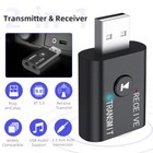 Wireless Usb Bluetooth 5 0 Audio Transmitter Receiver Adapter 3 5mm For Tv Car