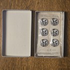 Nos Vintage Toshikane Porcelain Buttons Bamboo Boxed Set 6 Tokyo Japan Deadstock