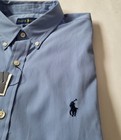 Polo Ralph Lauren Men s Long Sleeve Button Front Shirt Slim Fit Size Xl Blue