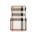 Preppy Plaid Beige  Universal Fit Car Mats  2x Front   Custom Floor Mats