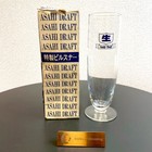   2 Vtg Japan Asahi Super Dry Beer Glasses Pilsner Half Pint 270ml Kanji Logo 80s