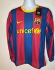 Messi 10 Barcelona 2011 Champions League Long Sleeve Football Soccer Jersey