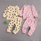 Newborn Infant Baby Girl Clothes Set Polka Dot Long Sleeve Top   Pants Outfits