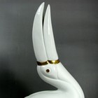 Rare Royal Dux Toucan Bird Statue 12  White Gold Mcm Artist Jaroslav Je  ek