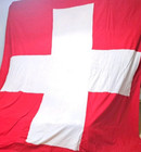Xxxl Vintage Swiss Army Flag Cotton  300cm 118  Made In Switzerland Luzern