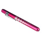 Set 2 Pink Purple Aluminum Penlight Pocket Medical Led With Pupil Gauge Reusable