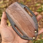 Handmade Leather Sheath For Fix Blade Folding Pocket Knife Case Holster Organize