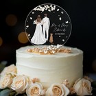 Personalized Mr   Mrs Acrylic Cake Topper Custom Names Date Wedding Gift Toppers
