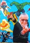 Stan Lee Marvel Signed 8x10 Autograph Photograph Coa With Matching Sticker 