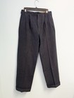 Vintage 40 s Wool Pleated Trousers Pants Navy Gray Workwear Talon Zipper Usa