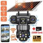 Solar Battery Powered Wireless Wifi Outdoor Pan tilt Home Security Camera System
