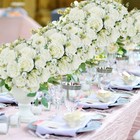 4 Bundles White Artificial Peonies Silk Flowers Bouquet Faux Peony Bulk Vase