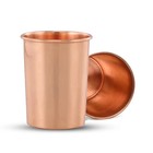 Pure Copper Drinking Cups - Ayurvedic Health Tumblers     2 Pcs  Set