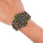 5 75  Vintage Navajo Royston Turquoise Cluster Cuff Bracelet Sterling Silver