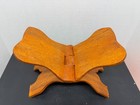 Vintage Handmade Solid Oak Folding Tabletop Bible Book Stand