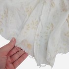 Antique 1860s   Pagoda Bell Sleeve Blouse Floral White Cotton Victorian Asis Top