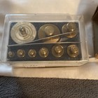 Vintage Curtin Brass Balance Scale Weights Original Pkg 50 Gm To 10 Mg Metric