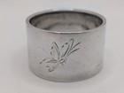 Antique Gorham Sterling Silver Napkin Ring  margaret  Butterfly Engraving 17g