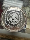 Mexico 1996  999 Silver 5 Ounce  10 Olmeca Head Coin Proof In Capsule