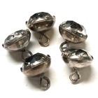 Small Georgian Jewel Breeches Buttons Faceted Paste Set In Silver