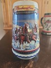 Lot Of 5 Budweiser Beer Steins Holiday Series Breweriana 1986-2001