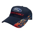 Ford Racing Hat Flame Logo Blue Red Embroidered Cap Nascar Official Licensed