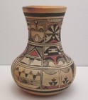 Old Hopi Vase With Nampeyo Family Design Elements  7 Inches Tall