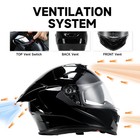 Full Face Helmet Dual Visor Tinted Sunshield Ece Dot Approved Gloss Black Large