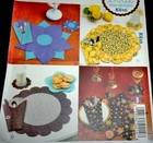Ellie Mae Kwik Sew Pattern K610 Flower Placemat Coaster Silverware Holder Uncut