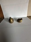 Vintage Solid Brass Quail Bird Figurines Set Of 2