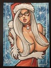 Black Cat Christmas Sketch Card Original Art Marvel Comics 2025 Sexy New 