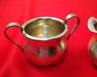 Antique Sterling Silver International Creamer   Sugar Bowl Matching Set 150g