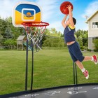 Trampoline Basketball Hoop With 2 Mini Easy To Red Yellow 18inch